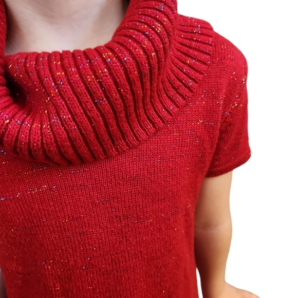 Faded Glory Red Glutter Sweater Dress - Picture 2 of 7